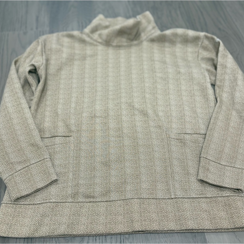 Columbia Long Sleeve Beige Mock Neck Pullover Sweater Women's Size Large